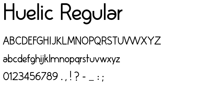 Huelic Regular font